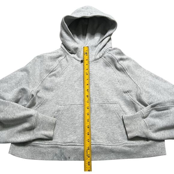 Lululemon Oversized 1/2 Zip Cropped Scuba Hoodie in Gray - size M/L - Picture 10 of 10